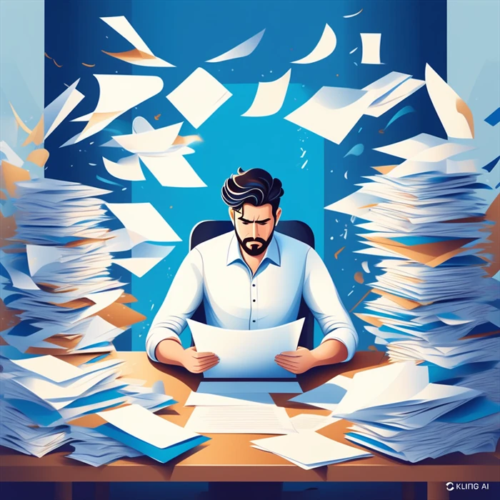 Real estate investor reviewing deal documents